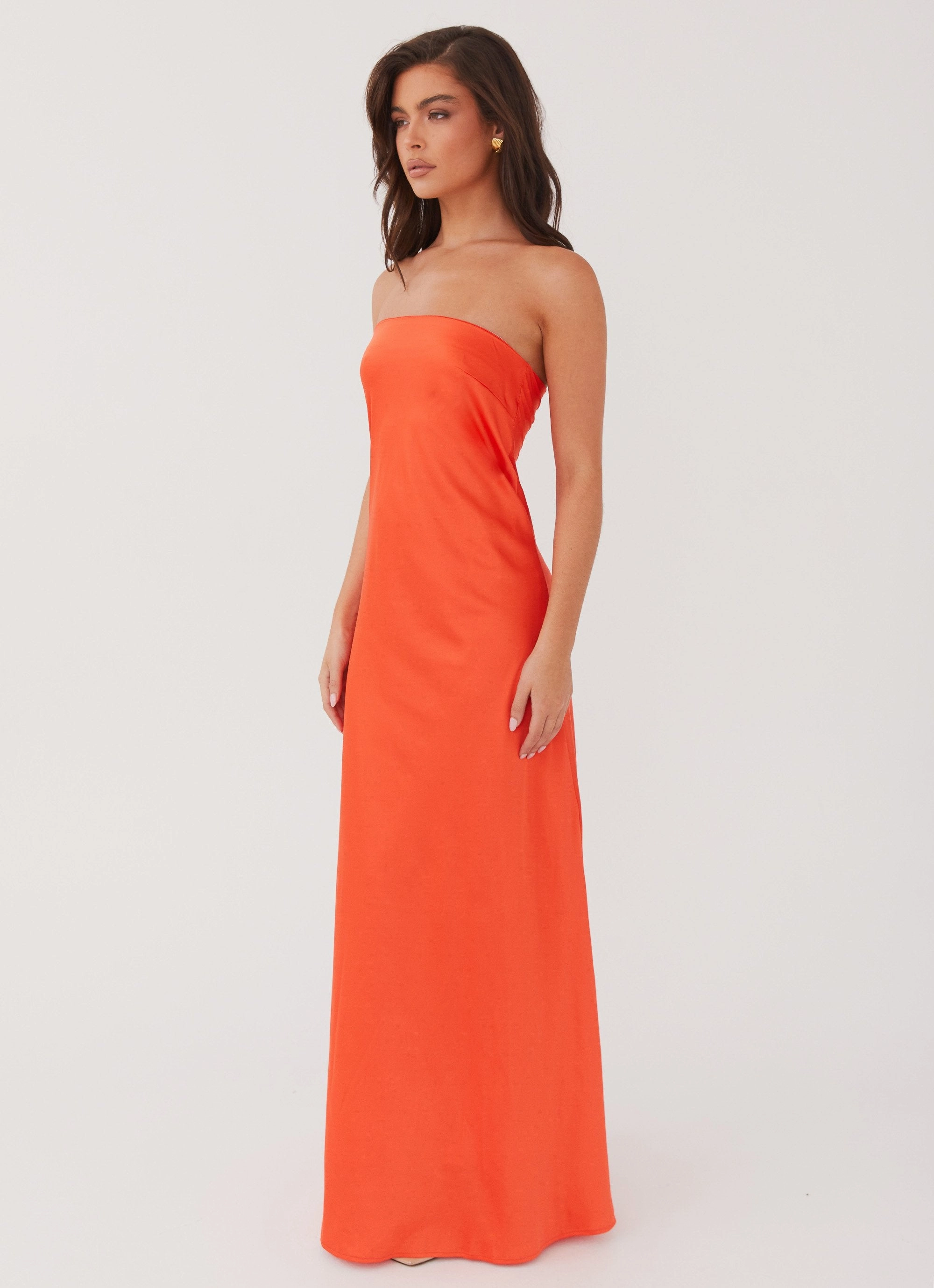 Fresh Glow Chantelle Strapless Maxi Dress - Sunset