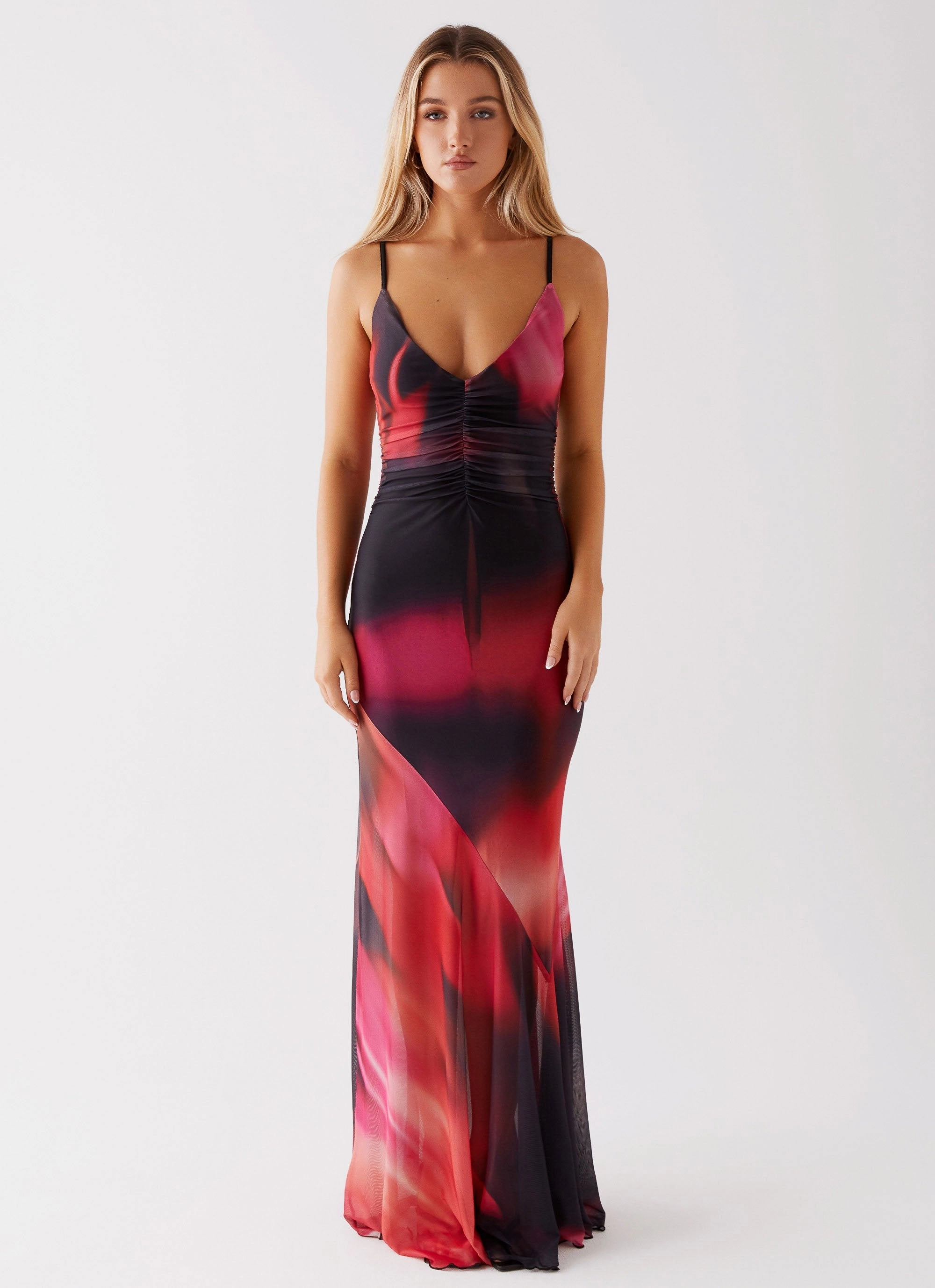 Charley Maxi Dress - Pink Print Clean Touch