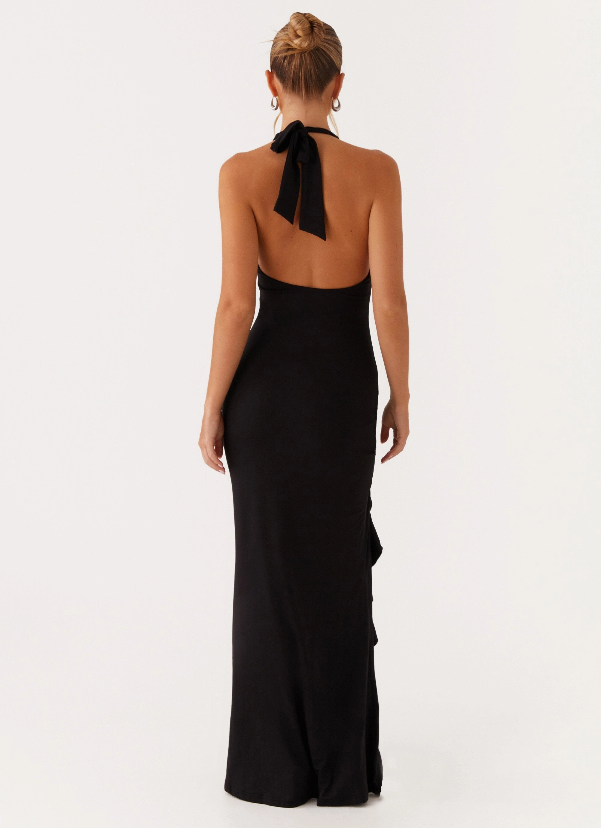 Charmed By You Maxi Dress - Black Flexible Fabric