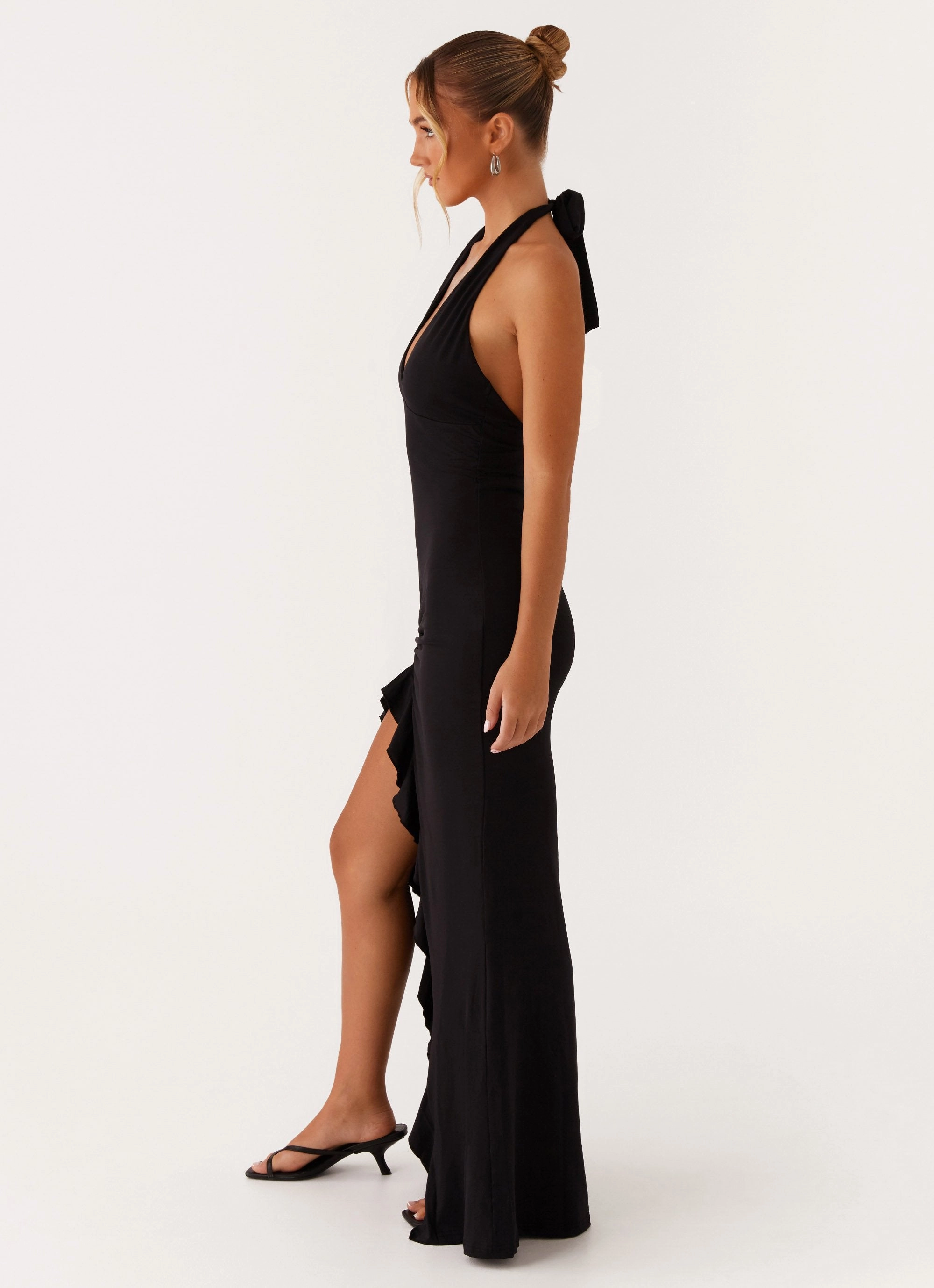 Charmed By You Maxi Dress - Black Contrasting Detail Year Rounder