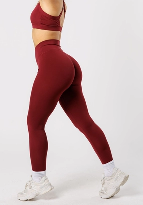 Reluna? Original Sculptseam? Legging Red Velvet Stretch Fit Daily Routine No Compression