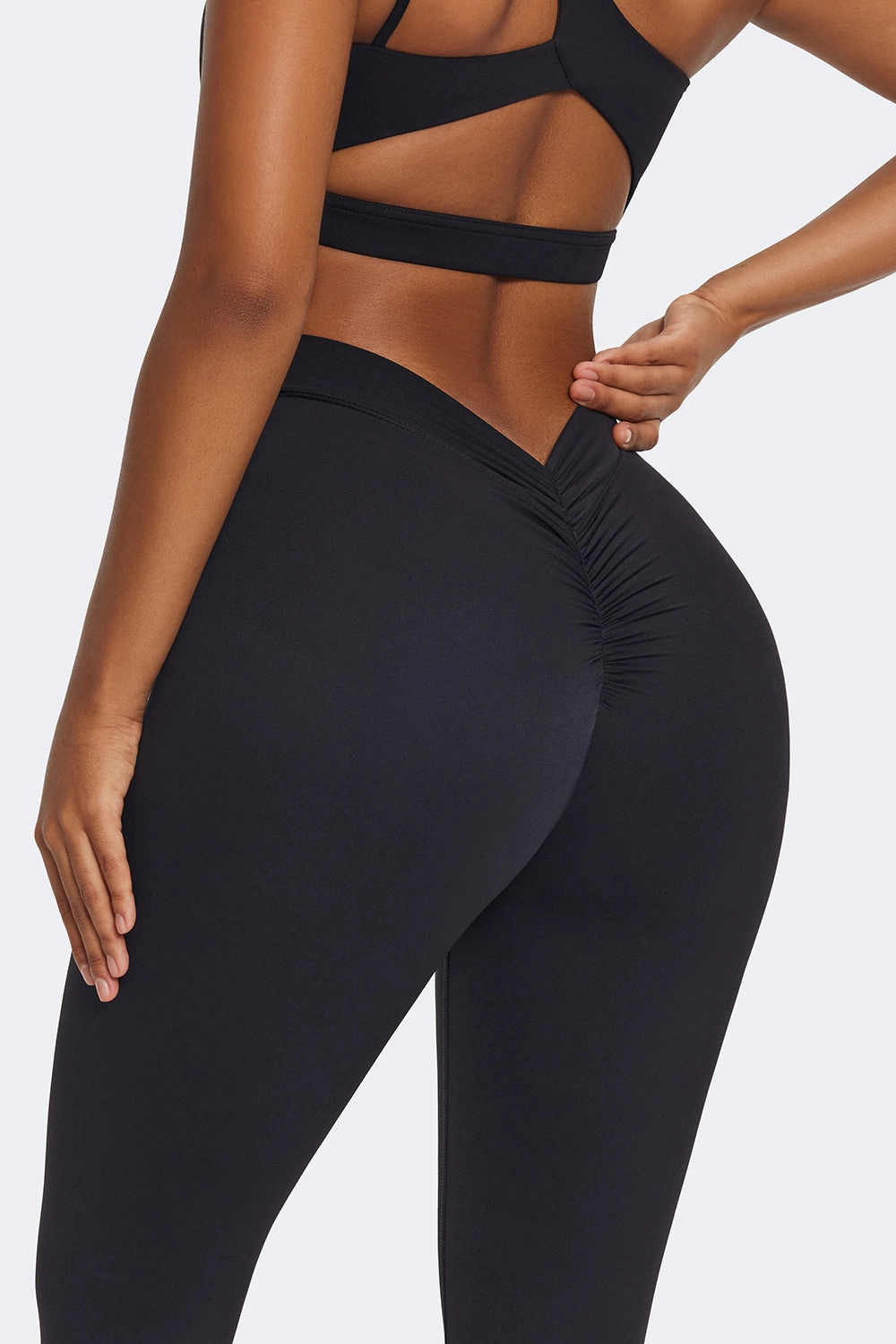 Pull on Ruched High-Waisted Leggings