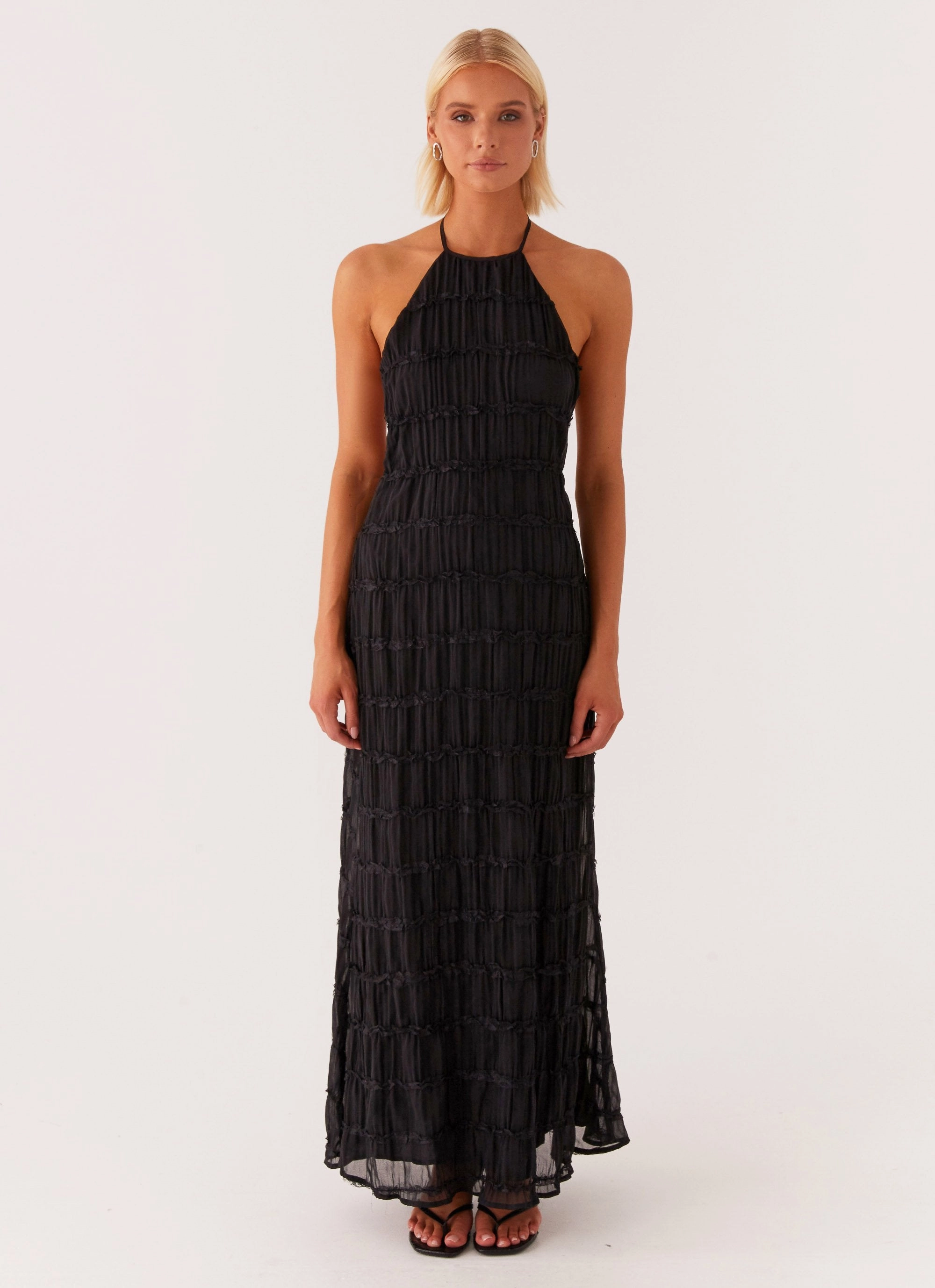 Calm Grace Glamorous look Aullie Maxi Dress - Black