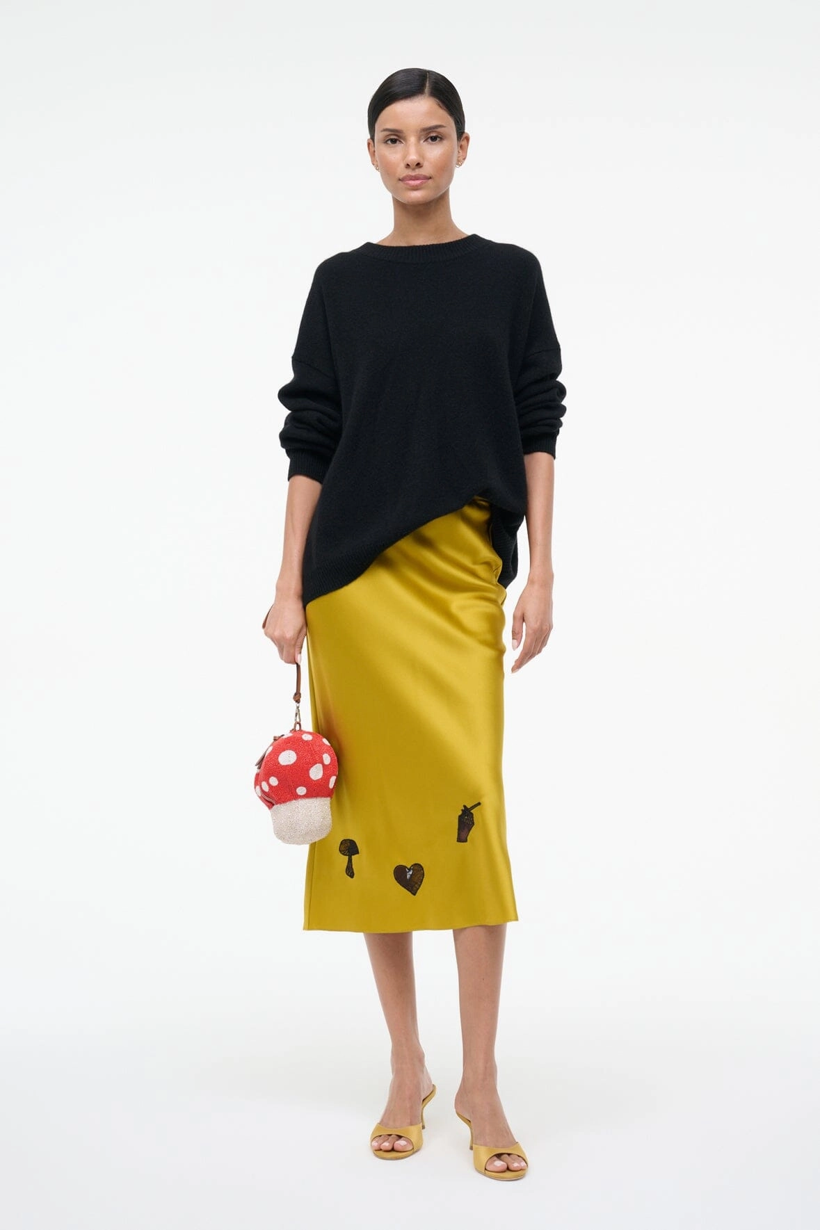 Creative Layering KIN SILK SKIRT | TURMERIC