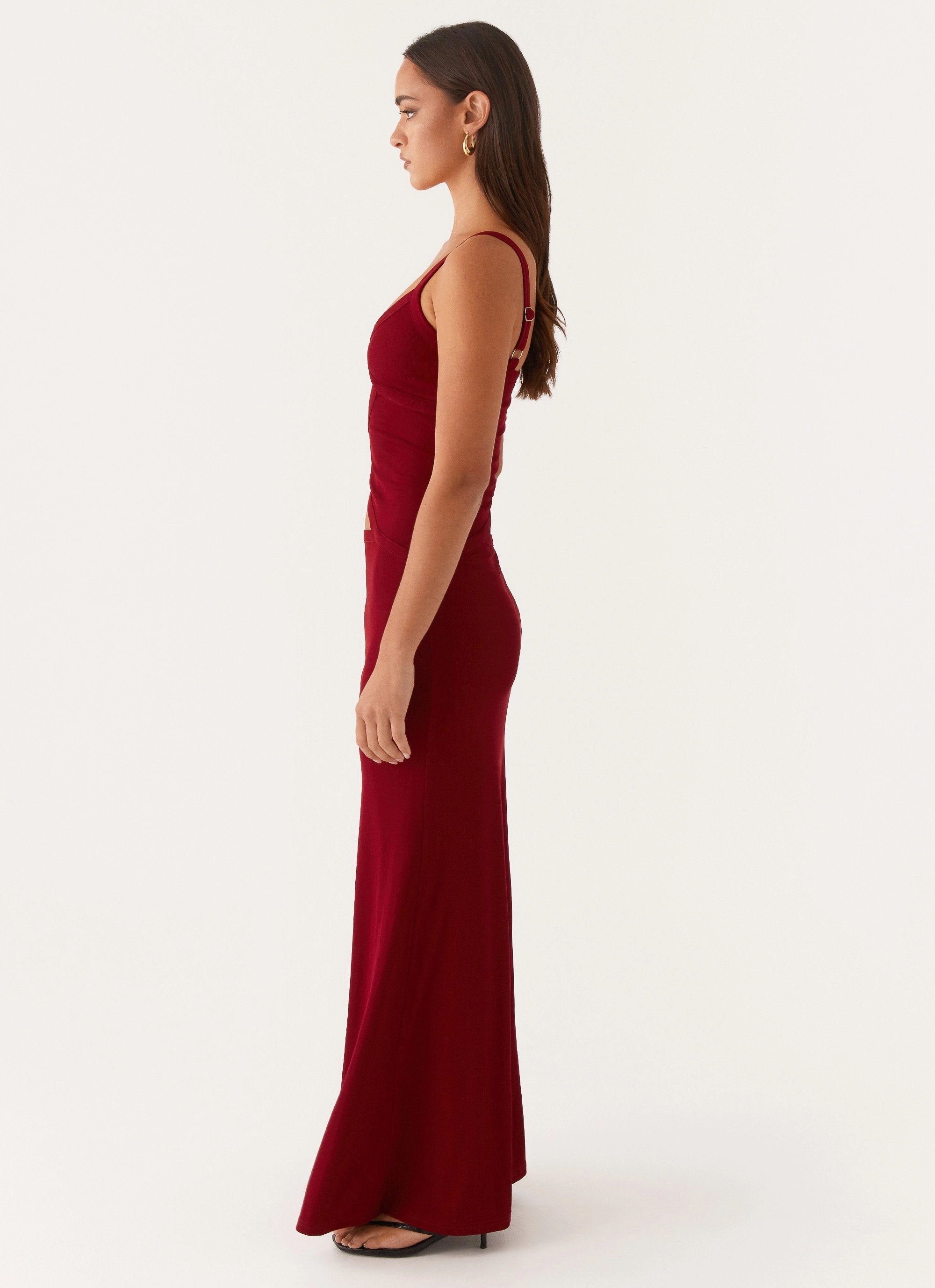 Jocelyn Maxi Dress - Maroon Chill Base Fresh Combo