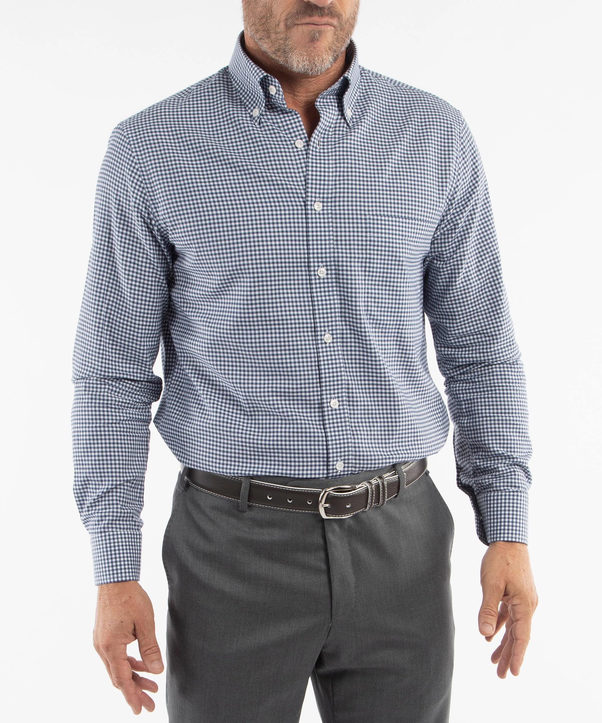 Picnic Outfit Signature Brushed Cotton Gingham Long Sleeve Sport Shirt