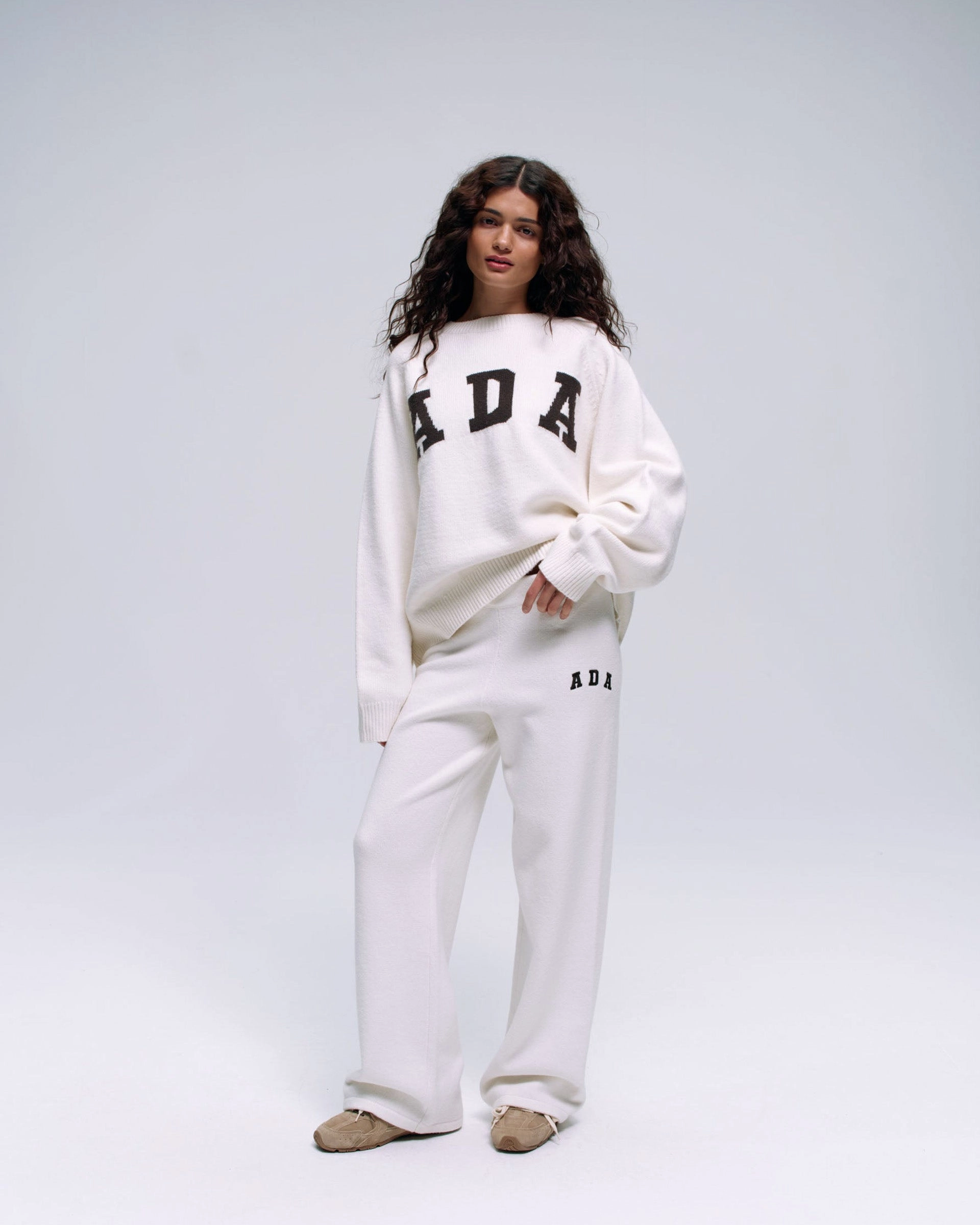 ADA Knit Straight Leg Sweatpants - Cream/Coffee Bean Urban Ready StaticDissipativeFabric