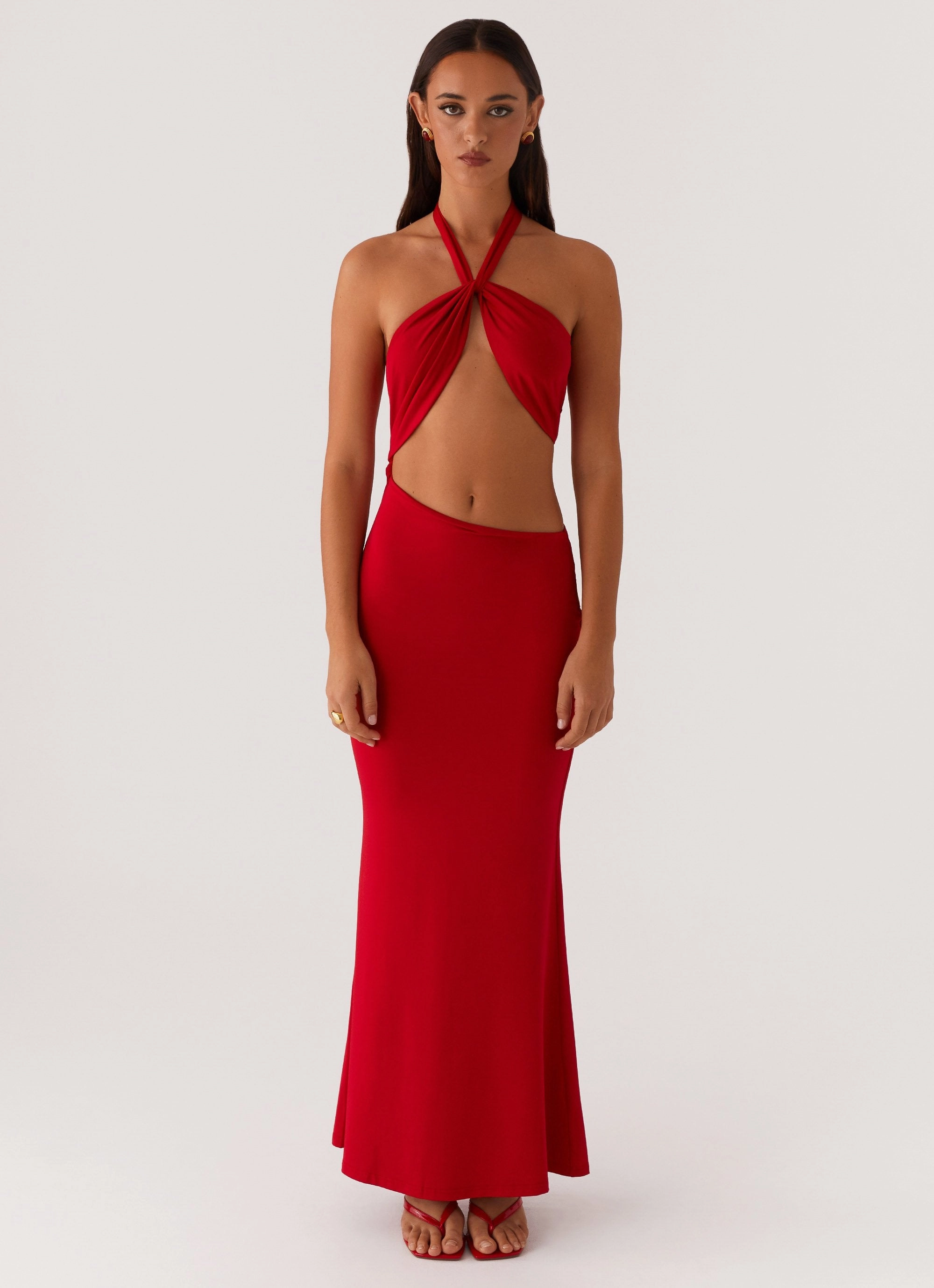 Vibrant Look Its Obvious Maxi Dress - Red