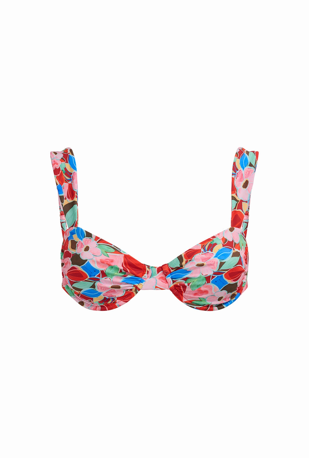 Stretch Fit Technology Buckle-Adjustment Isla Del Sol Top - Retro Bloom Print