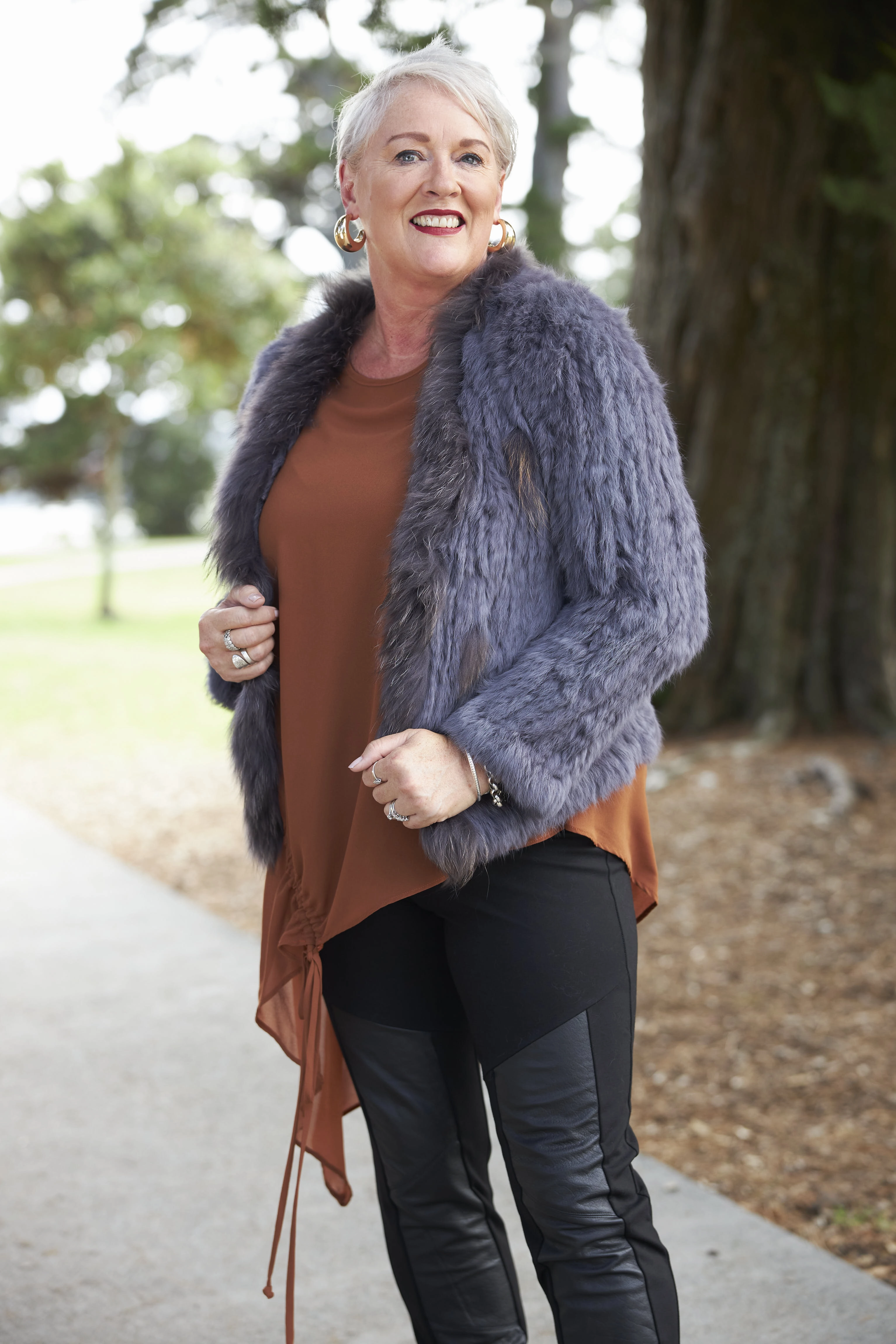 Active Urban Layer Hypoallergenic Interior Lady Luxe Furs - LLF004J Rabbit Fur Jacket