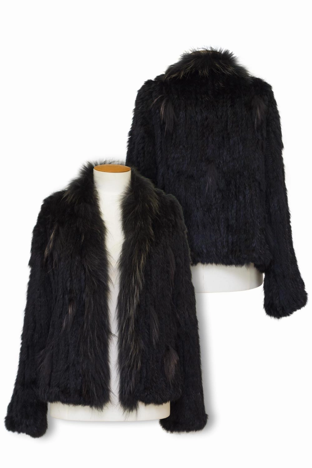 Cool Climate Abrasion Resistant Surface Lady Luxe Furs - LLF004J Rabbit Fur Jacket