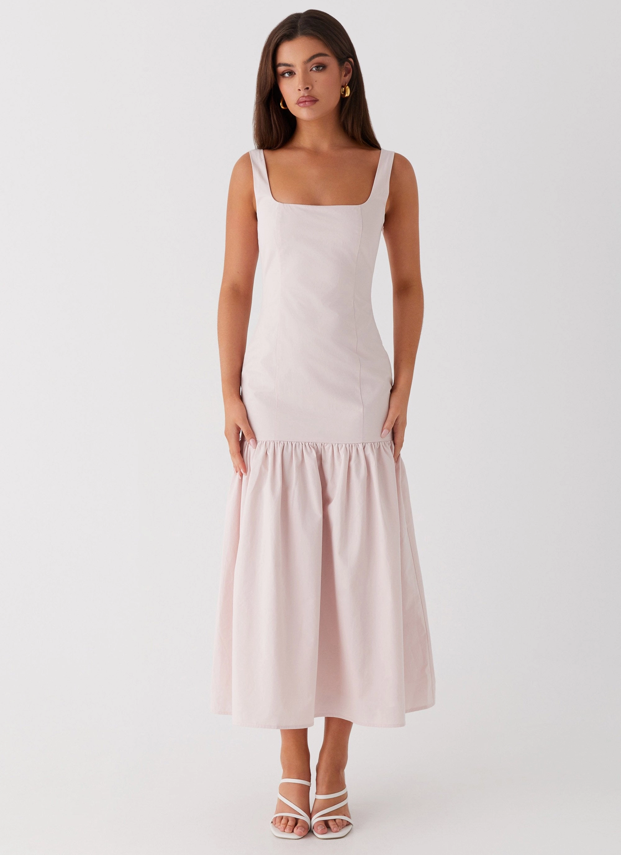 Ladylike Midi Dress - Pink Polished Motion