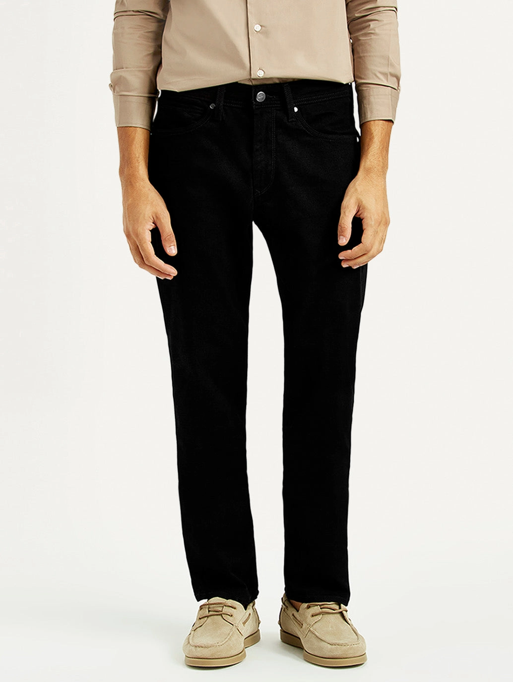 Men's Redloop 541 Black Athletic Tapered Fit Mid Rise Jeans Relaxed Mood Casual Spring Mood Classic Wear