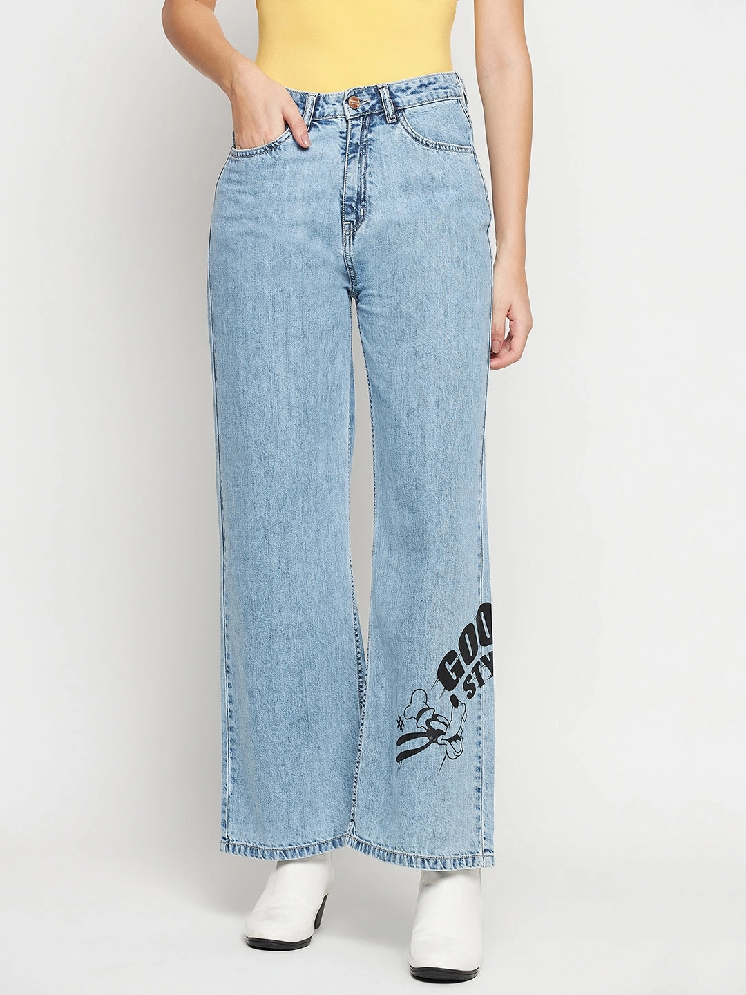 Base Wear Madame Disney Print Lightblue Denim