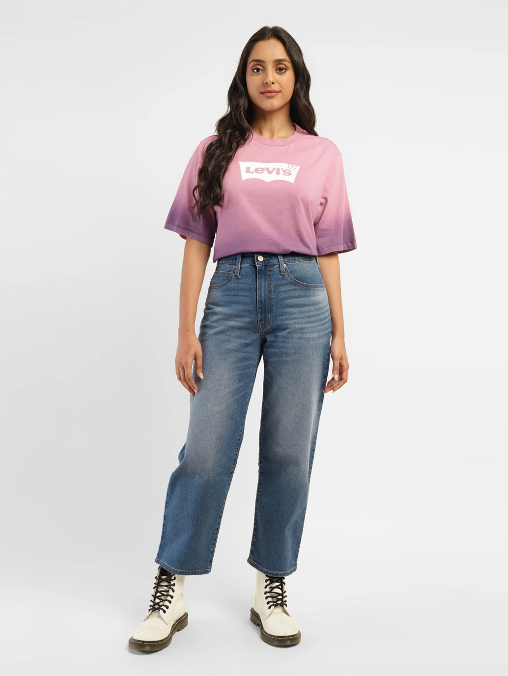 Effortless Design Chill Outfit Spring Mood Women's 94 Blue Baggy Fit High Rise Jeans