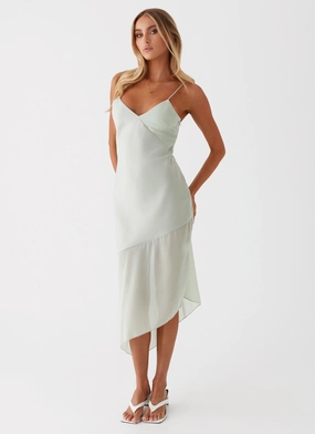 Leia Midi Dress - Sage Breezy Mood
