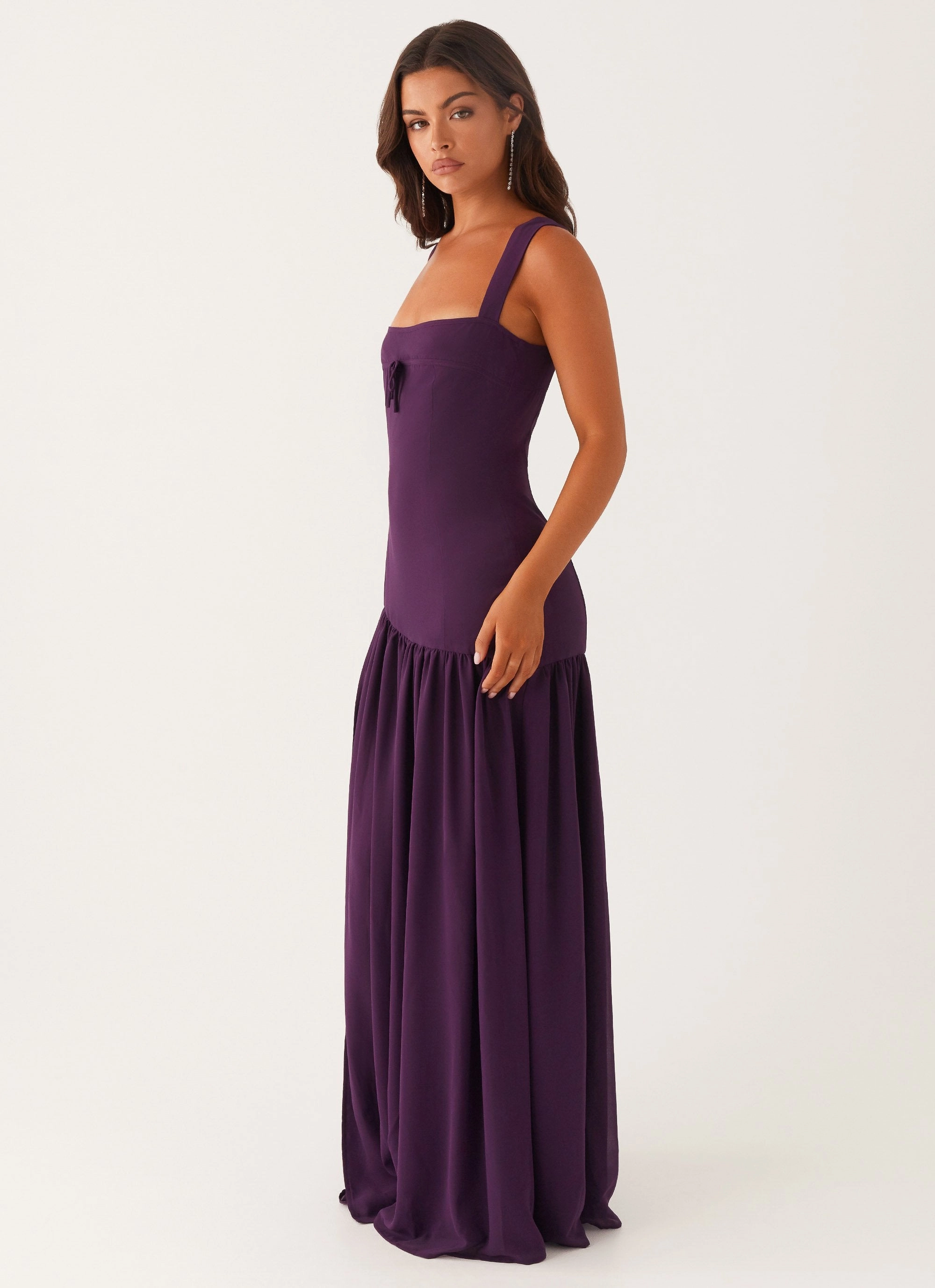 Alberta Maxi Dress - Mulberry Smooth Design Stain-Resistant
