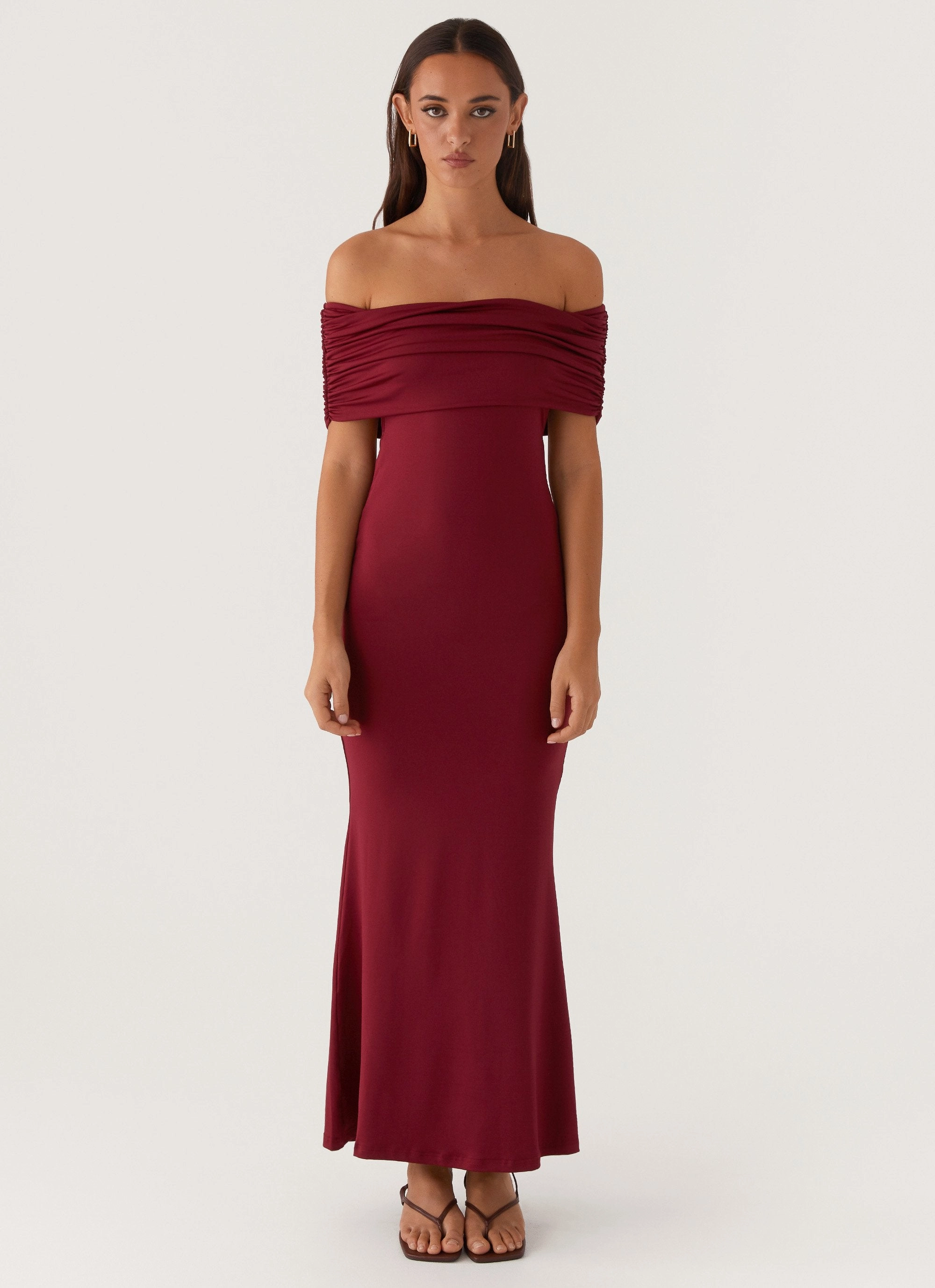 Light Shape Maude Maxi Dress - Maroon