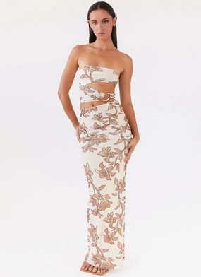 Into Pieces Mesh Maxi Dress - Hazel Bloom Tailored Comfort