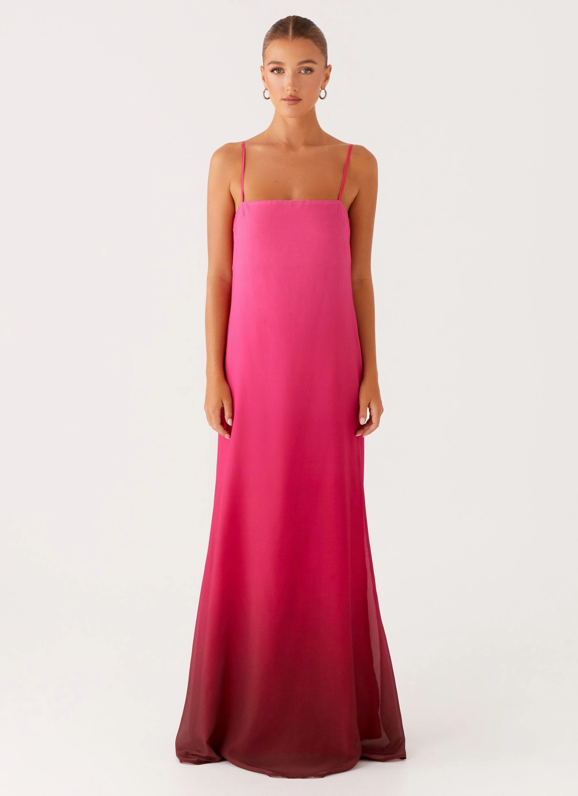 Marianne Maxi Dress - Fuchsia Gradient Soft Presence Boho Aesthetic