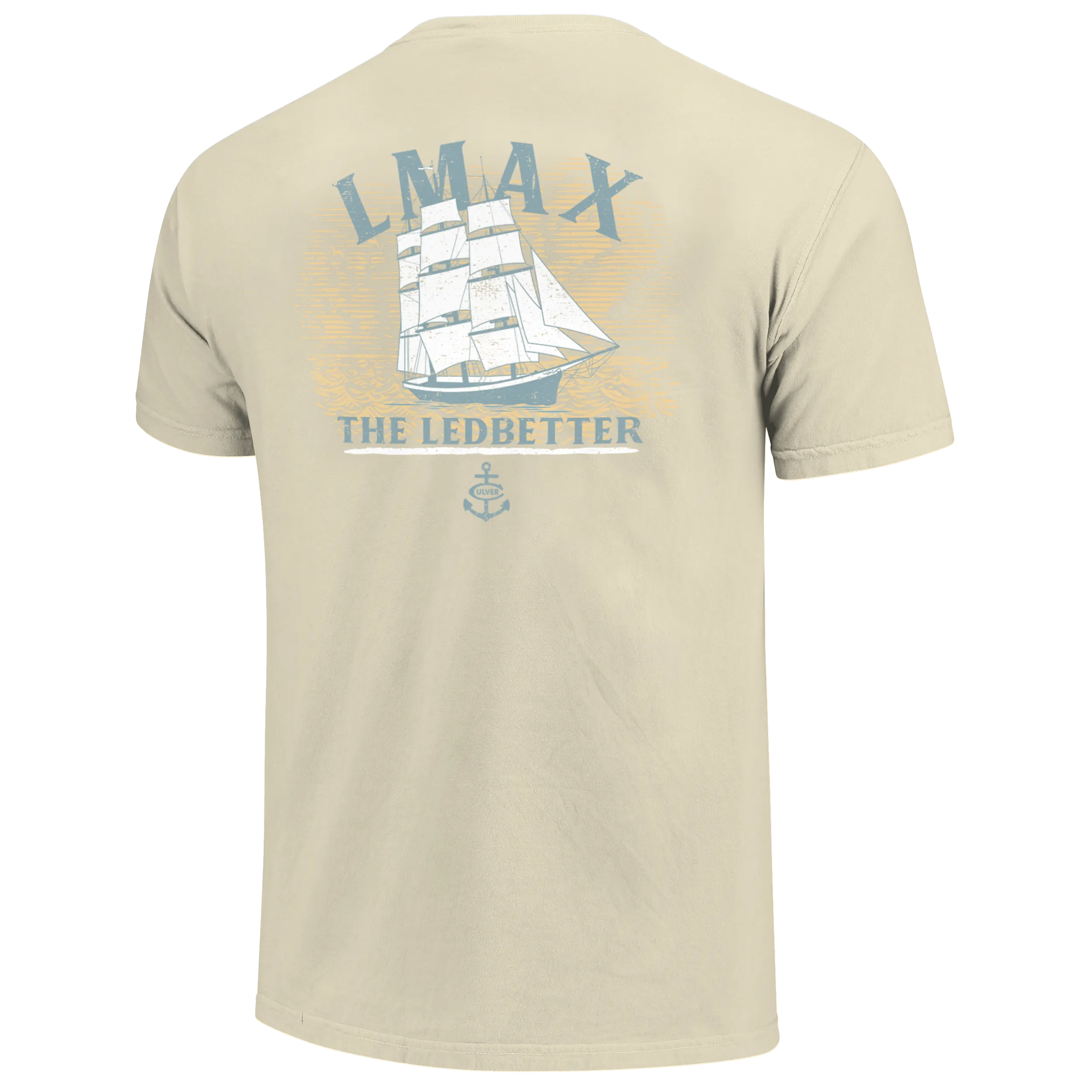 Spring Wear Reinforced Collar Come Sail Away Short Sleeve Tee - Ivory