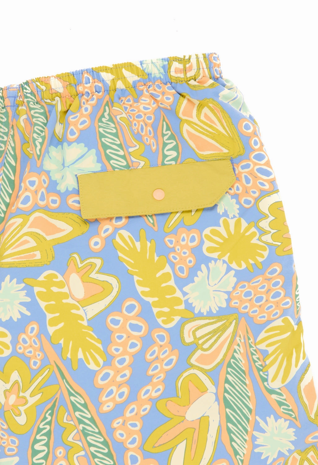 No Friction Layered Cuff Design Patagonia Men's Baggies 5" Shorts - Flourish / Abundant Blue