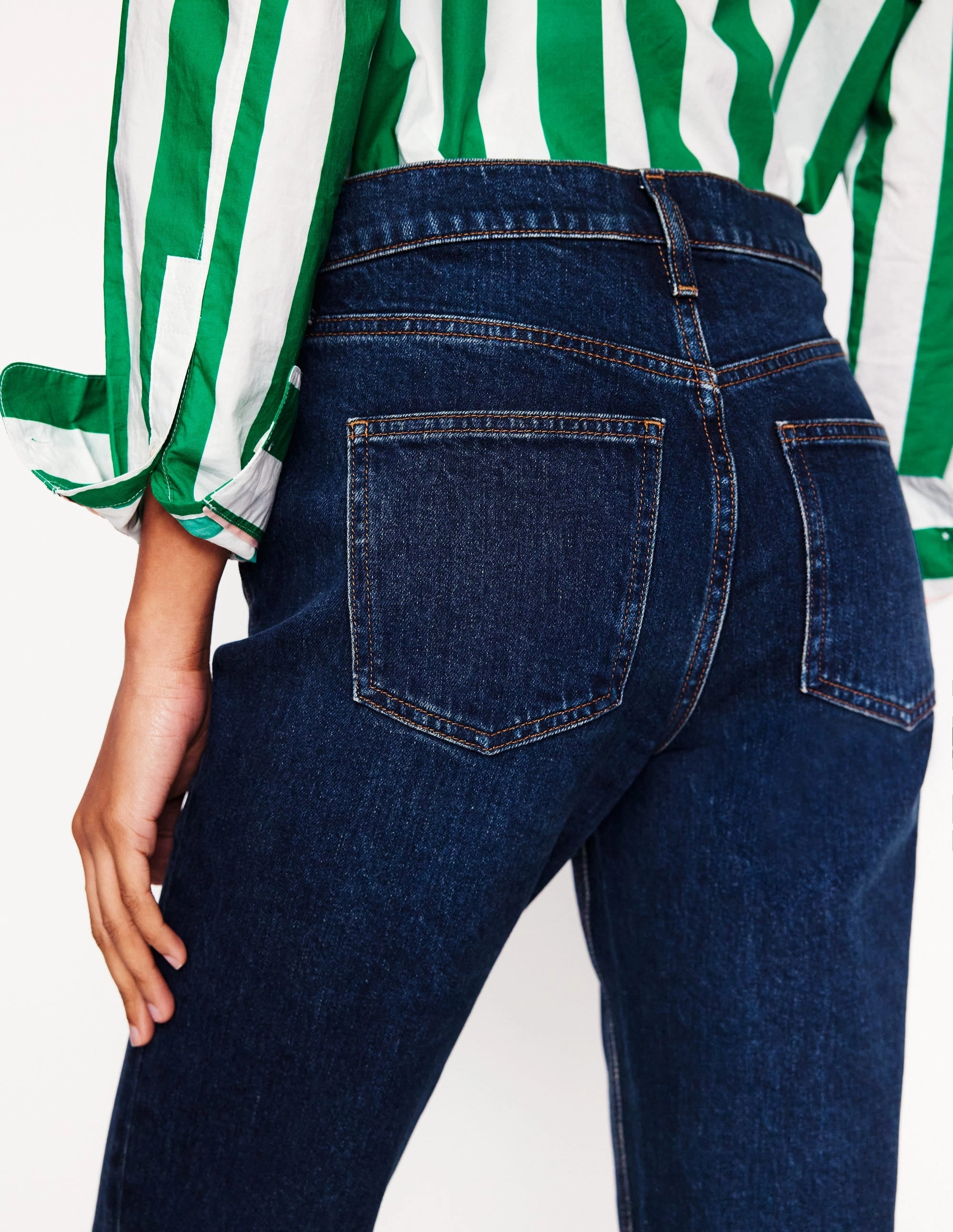 Day-to-Day Wear Performance Comfort Girlfriend Jeans-Dark Vintage