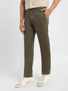 Stylish Fit Men's Green Loose Fit Chinos
