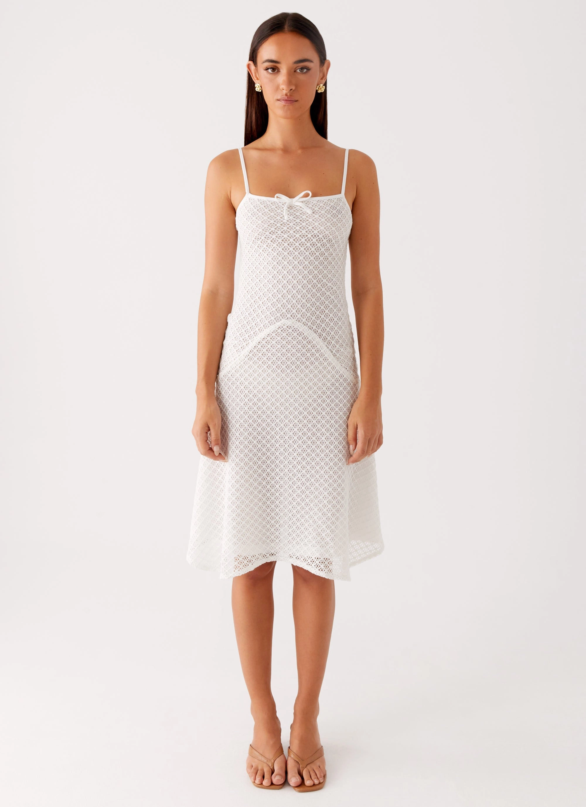 Luxe style Tamar Midi Dress - White