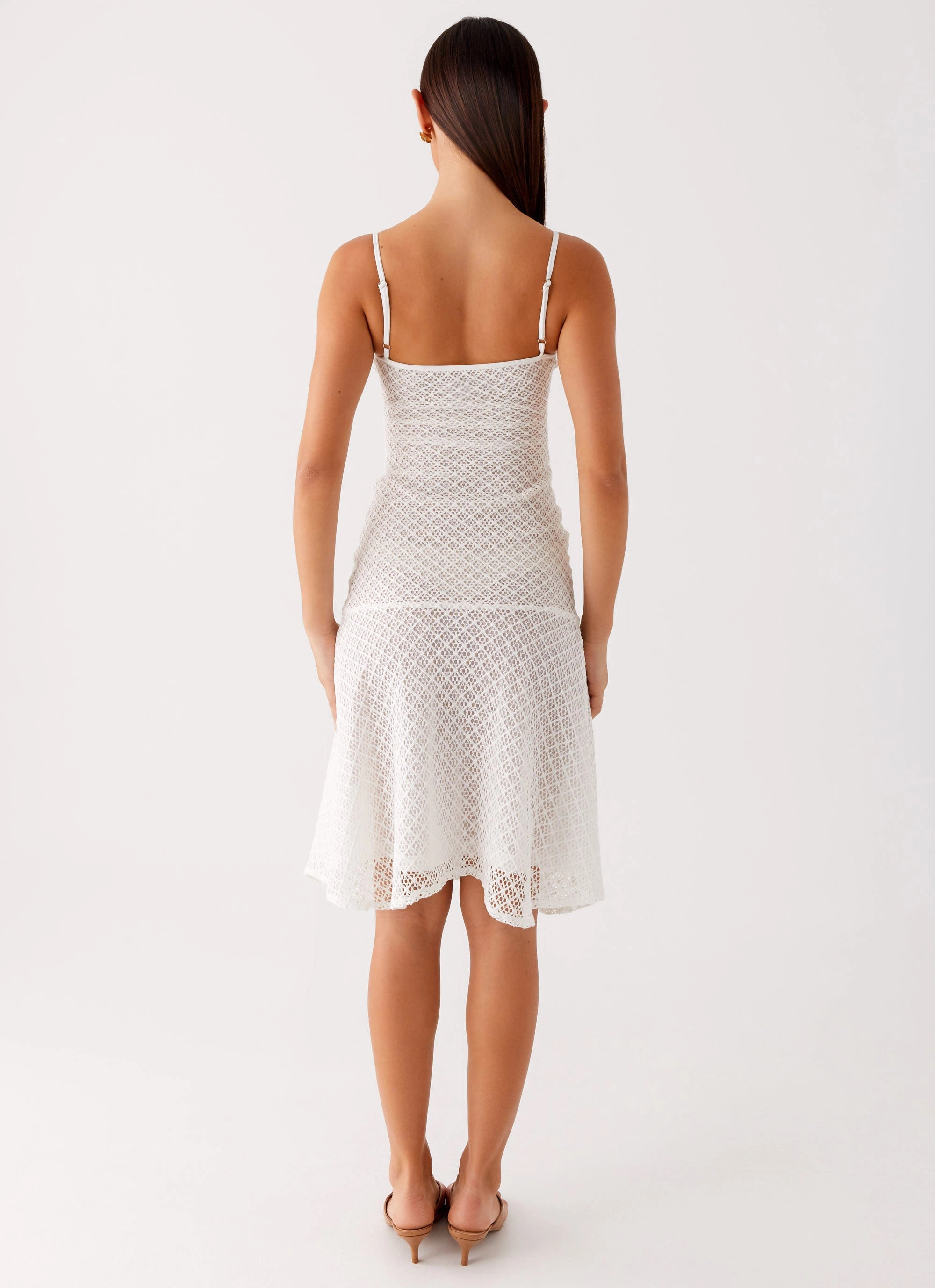 Cozy and Comfortable Tamar Midi Dress - White