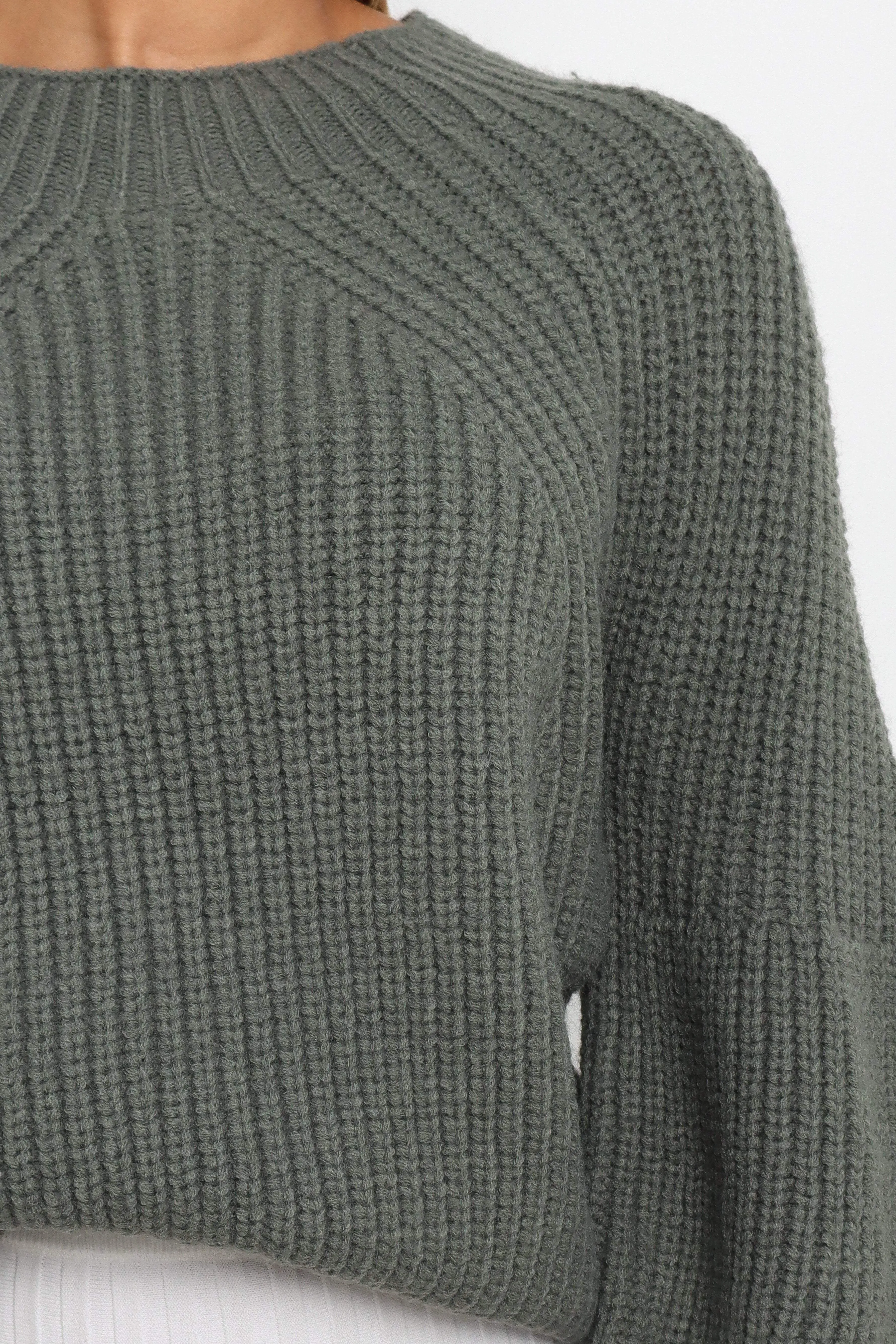 London Knit Sweater - Emerald Chill Vibe Cozy Classic