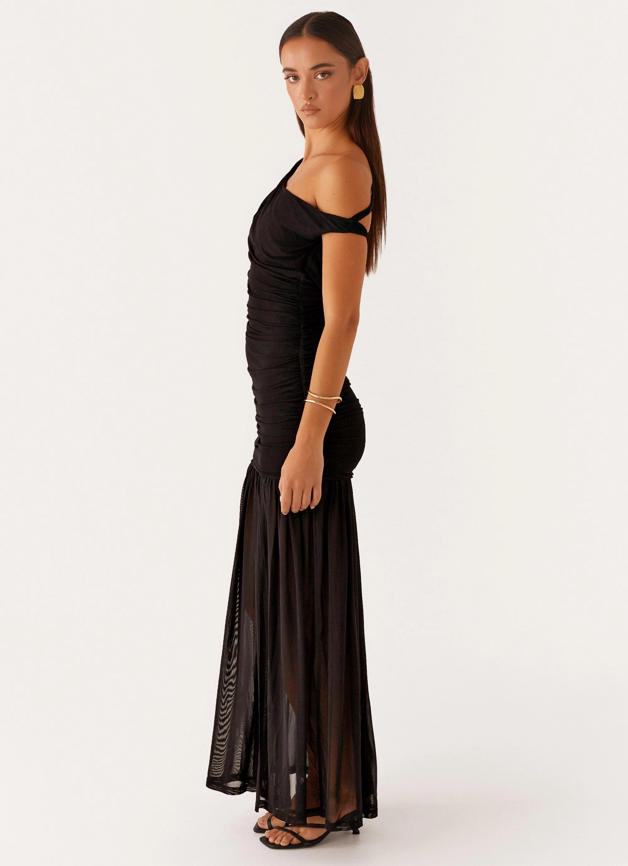 Relax Draping Pavilion Maxi Dress - Black