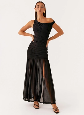 DoubleLayeredMaterial Pavilion Maxi Dress - Black