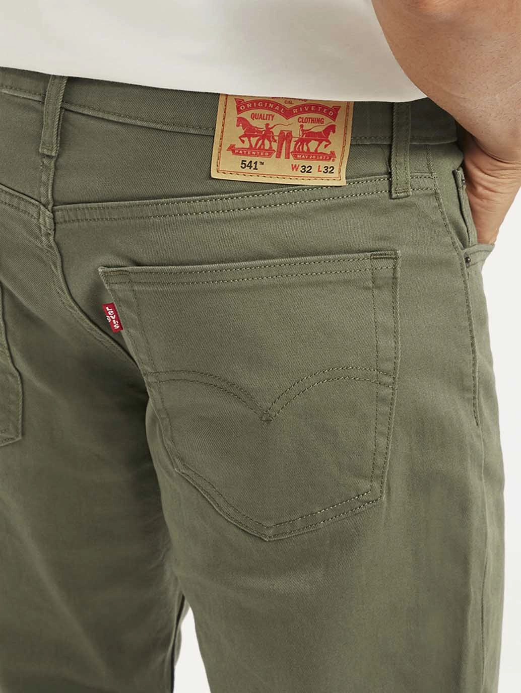 Men's 541 Olive Green Athletic Tapered Fit Mid Rise Jeans Weekend Ready