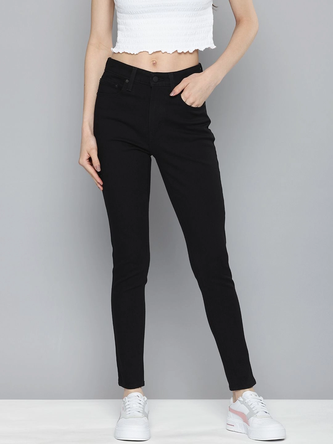 Shopping Day High Quality Weekend Style Relaxed Style Bold Women's 721 Black Skinny Fit High Rise Jeans