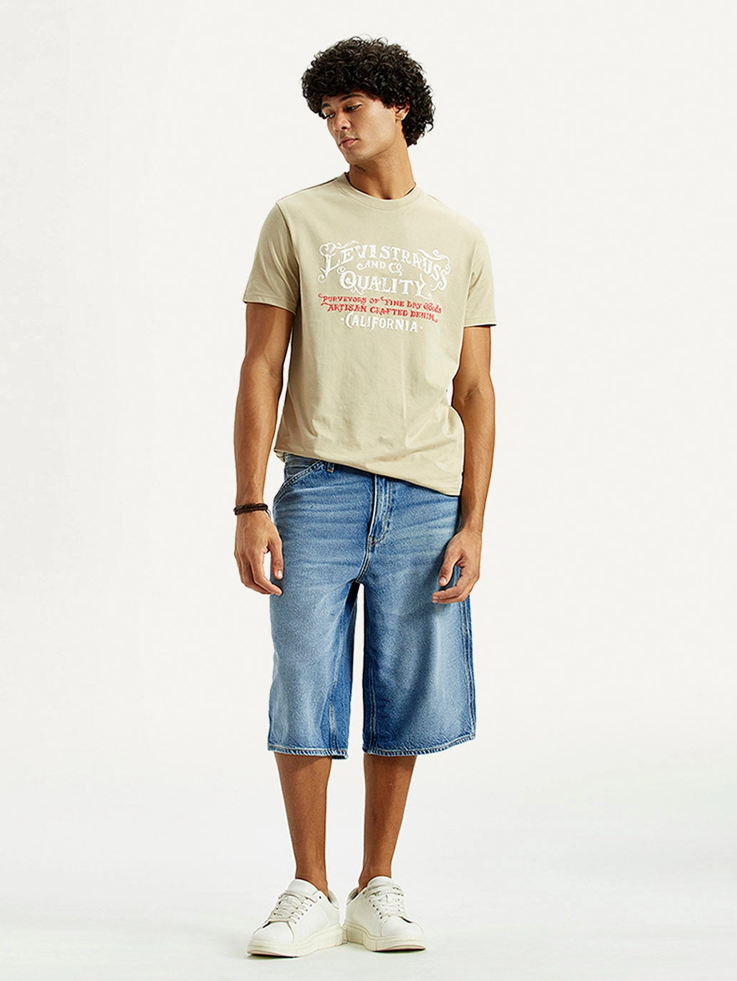 Flexible Fit Men's 568 Light Indigo Loose Fit Mid Rise Shorts