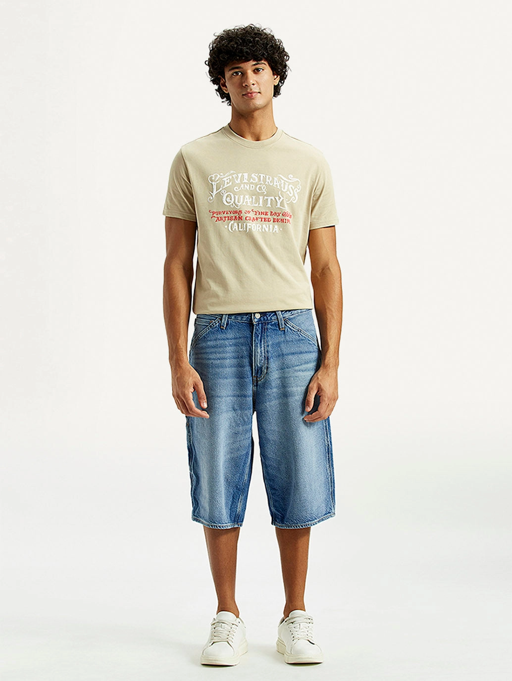 art industry Multi Directional Flex Zones Men's 568 Light Indigo Loose Fit Mid Rise Shorts