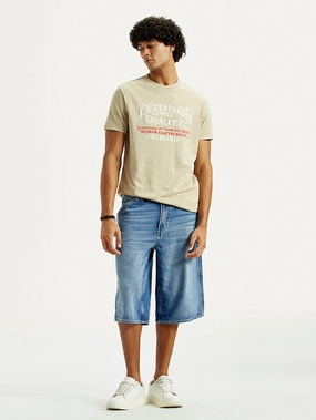 Flexible Fit Men's 568 Light Indigo Loose Fit Mid Rise Shorts