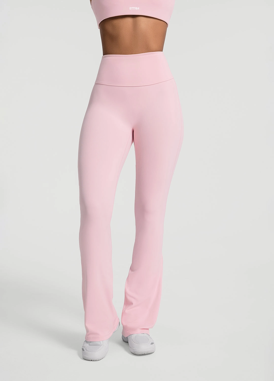 Ruched Flared Leggings Slim and Sleek
