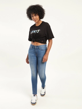 Women's 711 Blue Skinny Fit Mid Rise Jeans Weekend Getaway Trend Setter