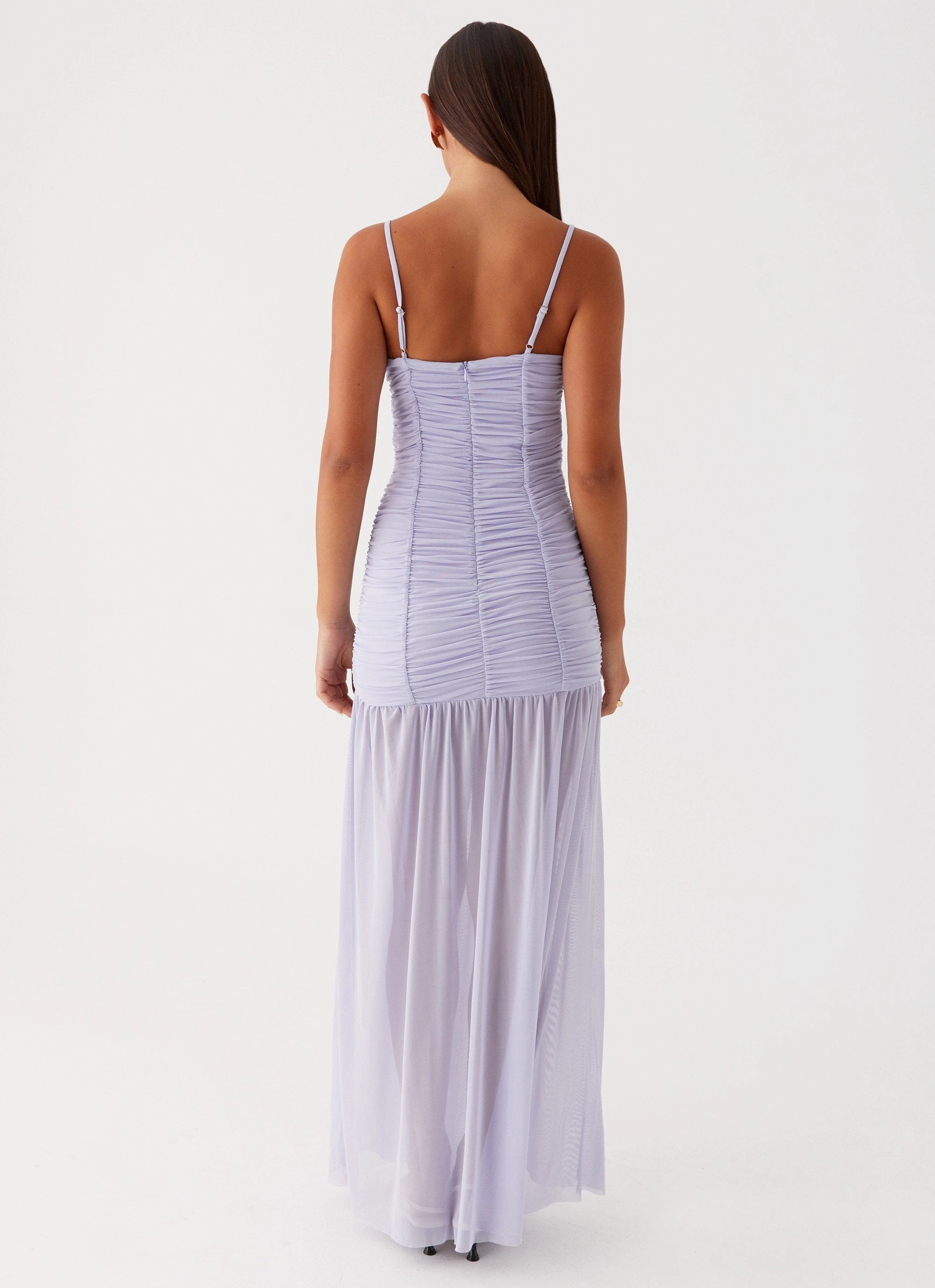 Cozy Fit Soft Composition Constance Mesh Maxi Dress - Lavender