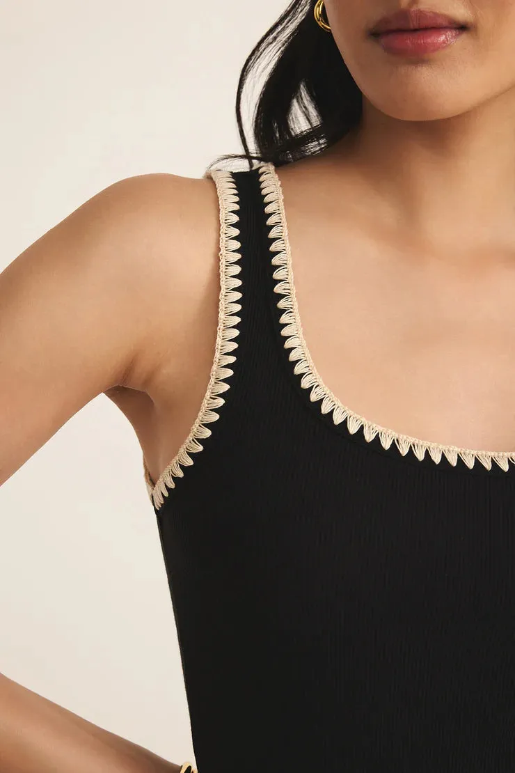 Cool Casual Fit Jaidynn Rib Tank | Black Urban Fashion Anti Shrinkage Treatment