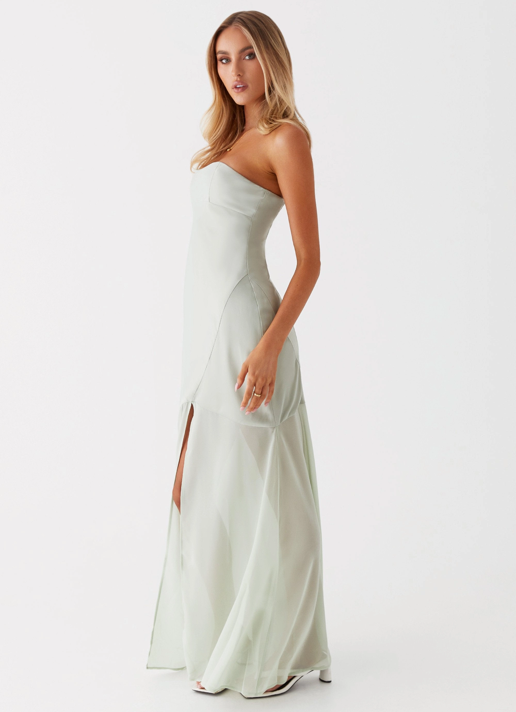 Flutter-Sleeve Fresh Appeal Brea Maxi Dress - Sage
