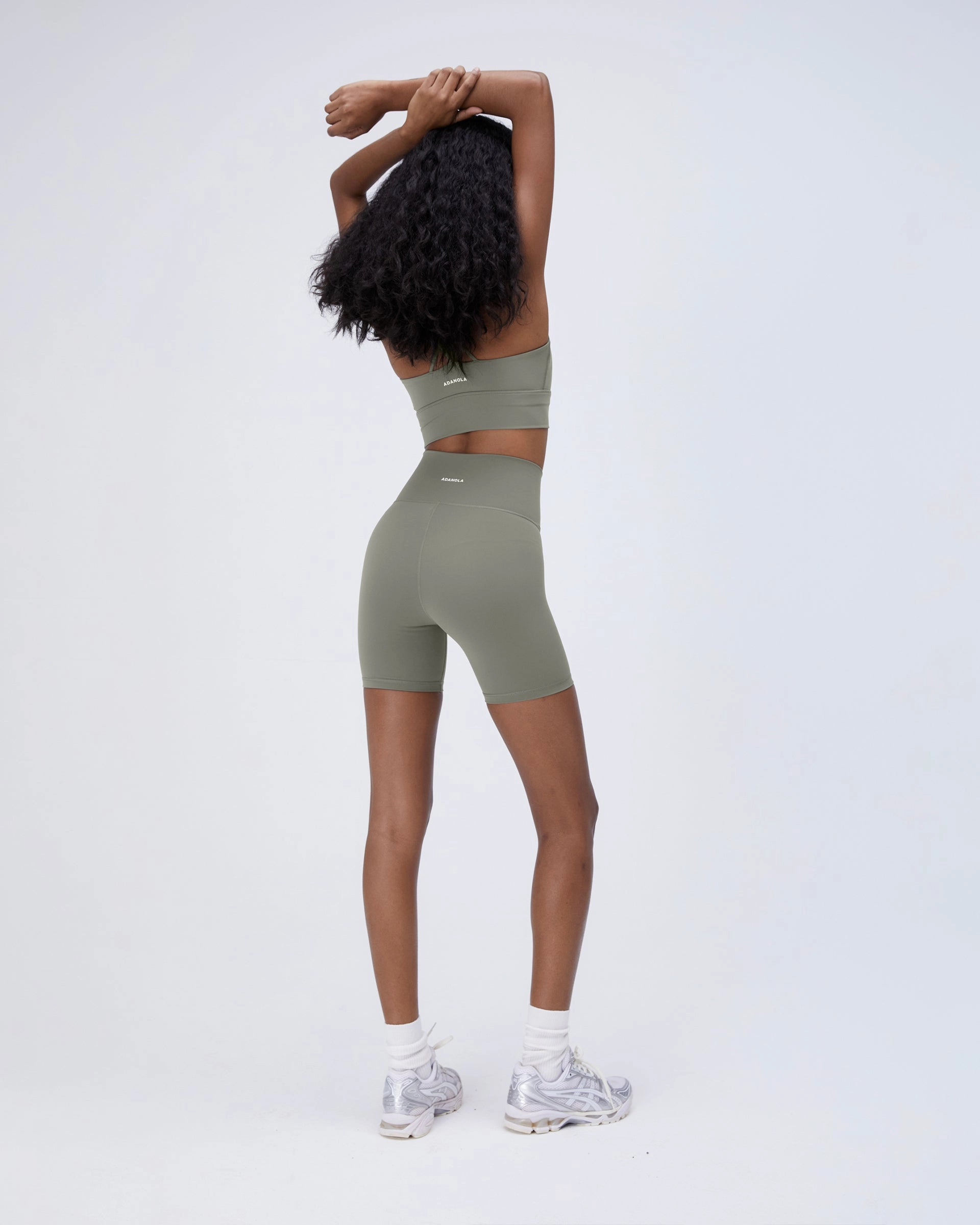 Ultimate Wrap Over Crop Shorts - Olive Green Workwear