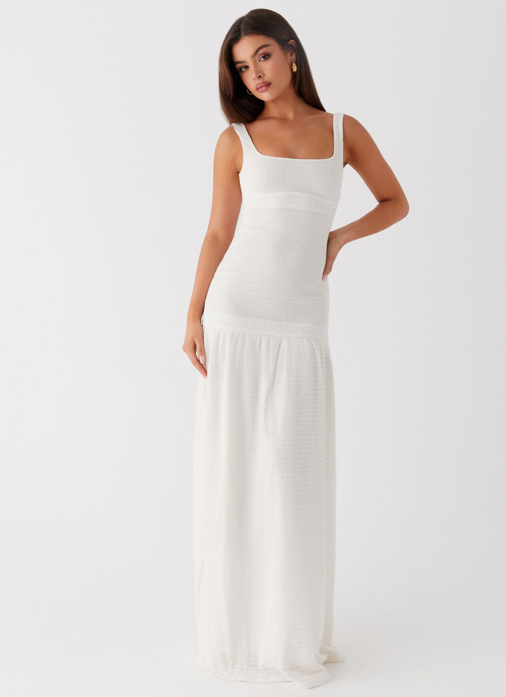 Lyrical Maxi Dress - Ivory Comfortable fit dress for all body types