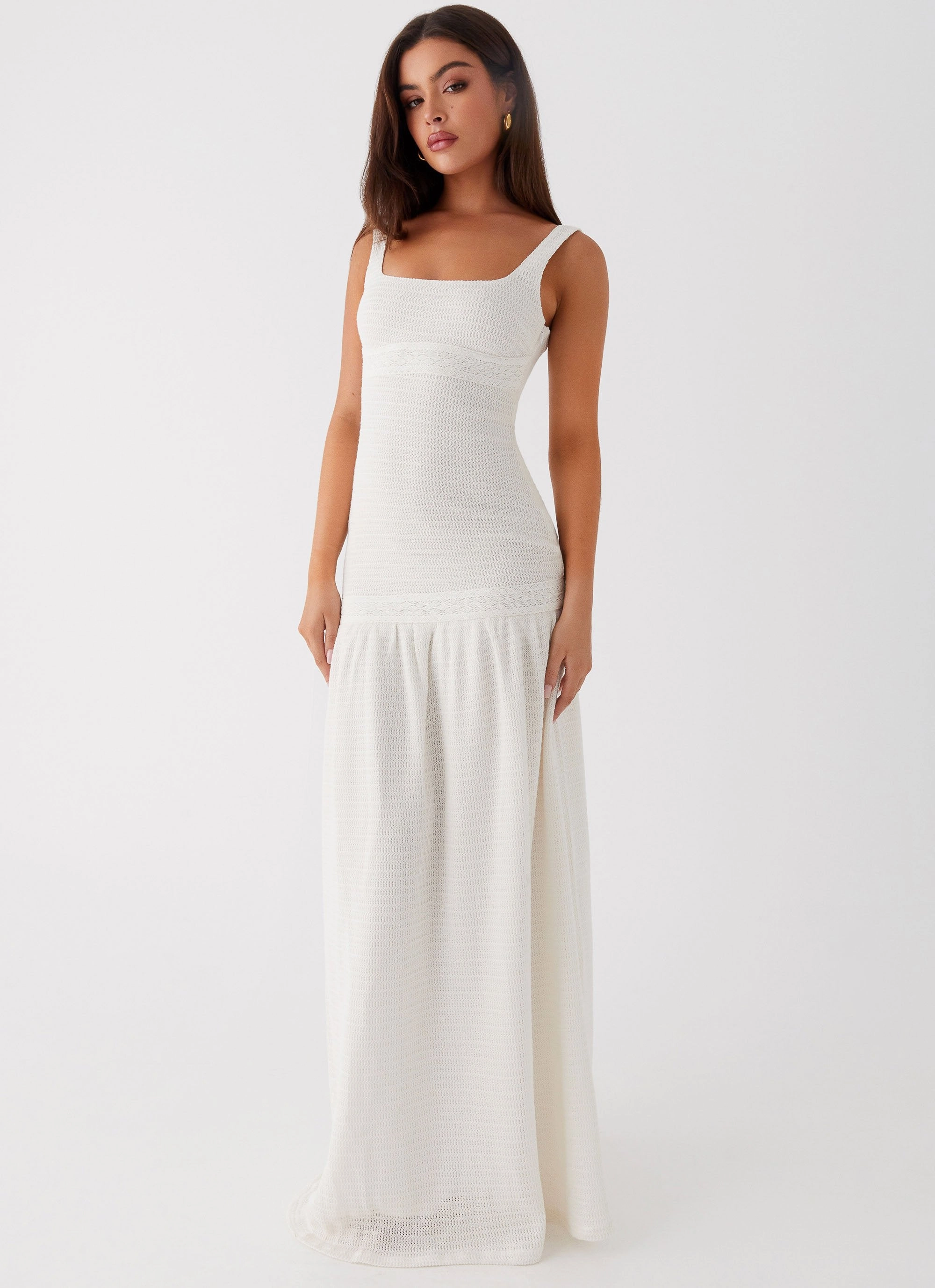 Lyrical Maxi Dress - Ivory Basic Warm