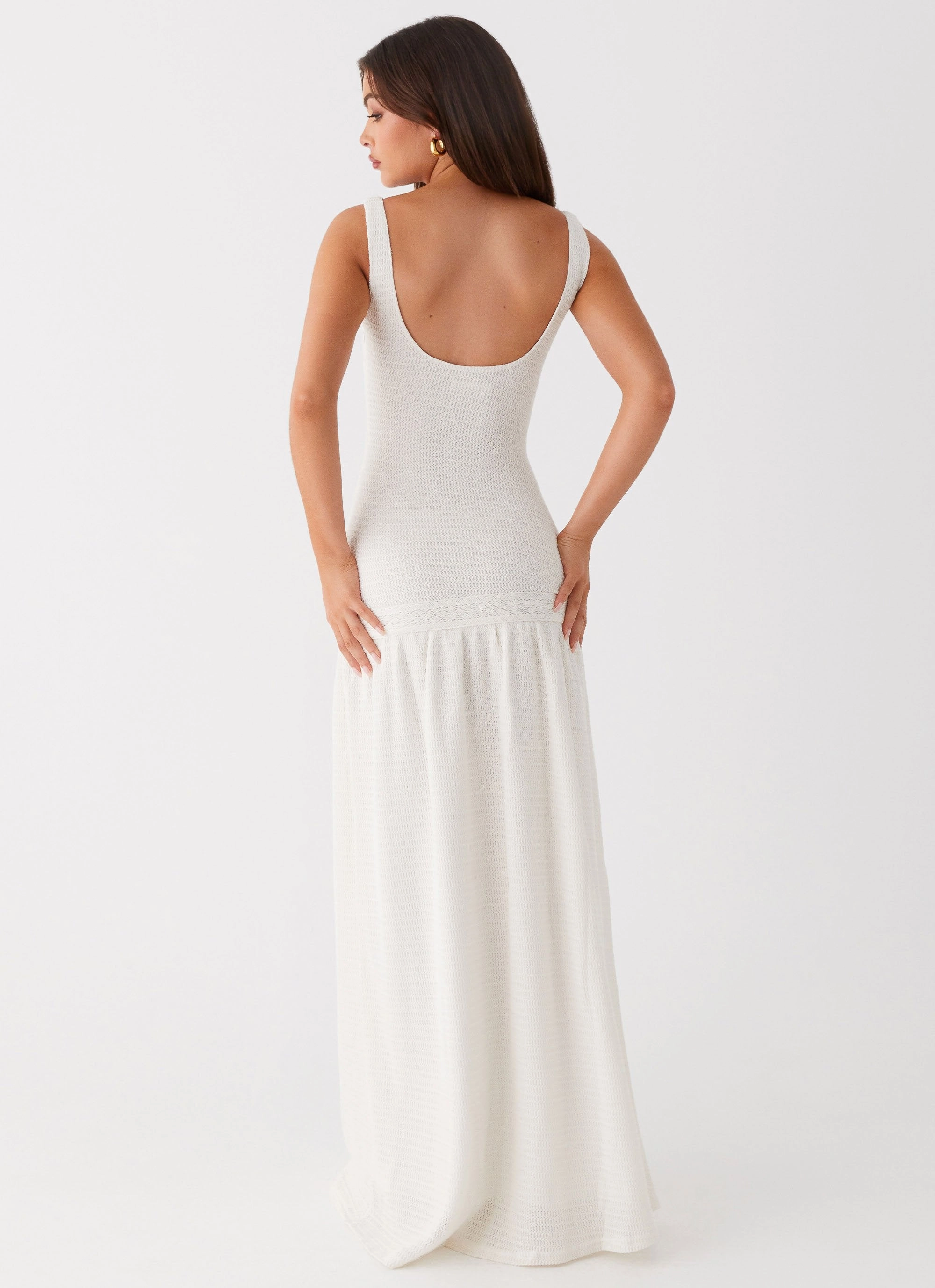 Lightweight Fabric Clean Flow Lyrical Maxi Dress - Ivory