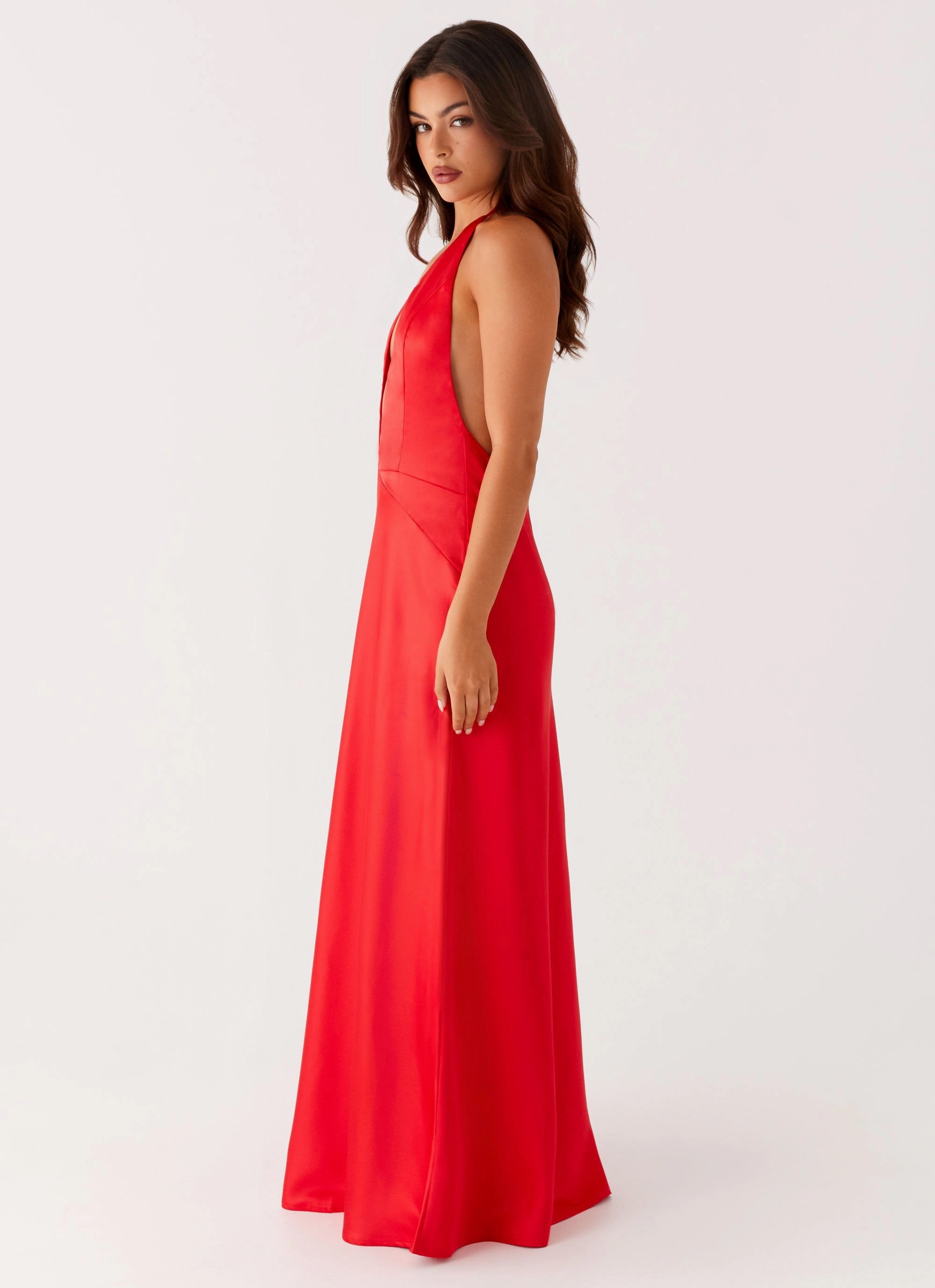 Idol Maxi Dress - Red Smart Waist Design