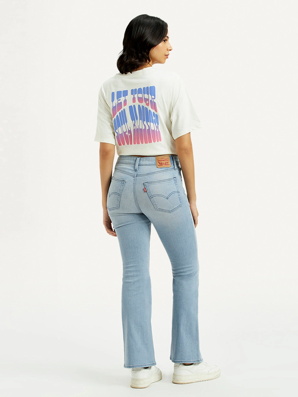 Women's 726 Light Indigo Flared Fit High Rise Jeans High-Quality Fit Road Trip Bold Look Smart Casual