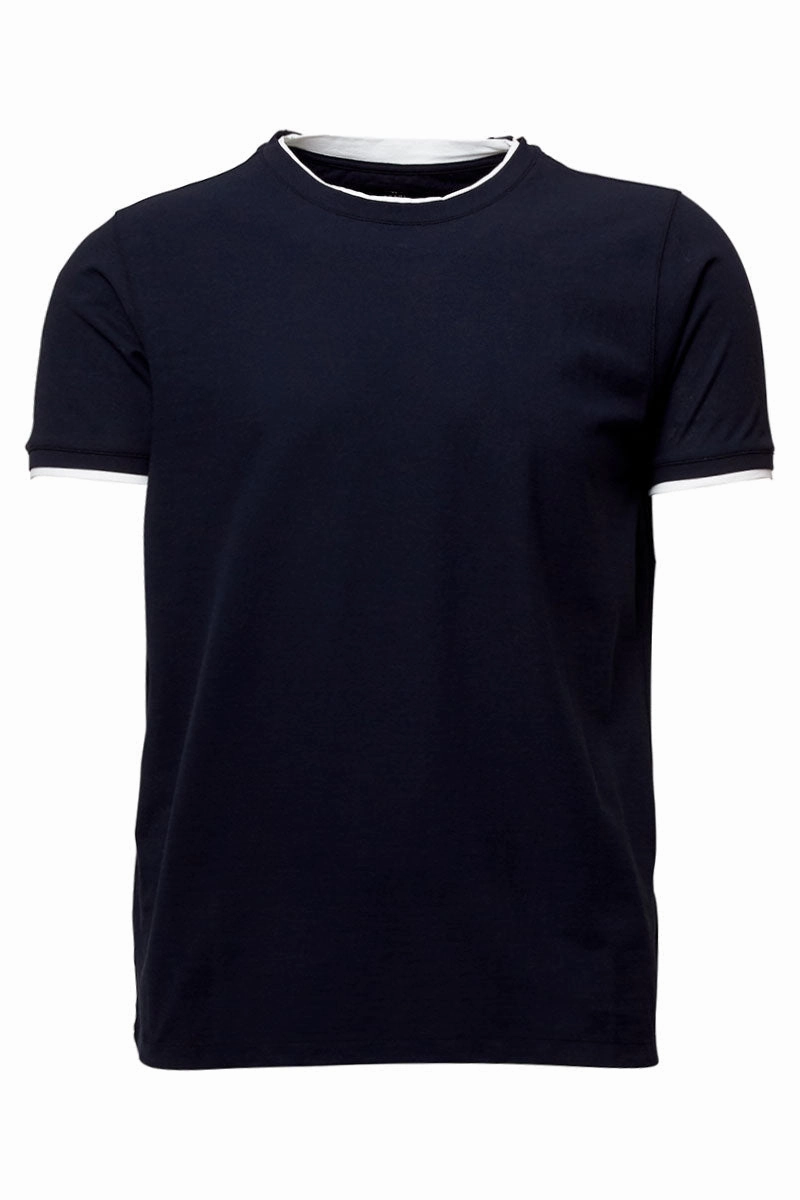 Cotton Crepe T-Shirt Smooth Neckline Comfort Wear Fit